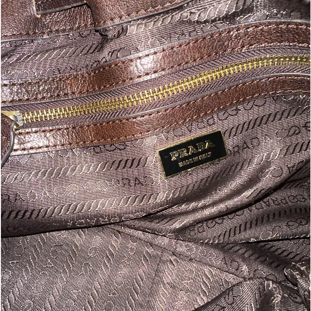 Prada Bags | Prada Brown Leather Tassel Drawstring Tote Bag | Color: Brown |